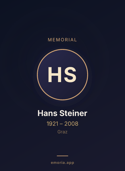 Memorial portrait of Hans Steiner