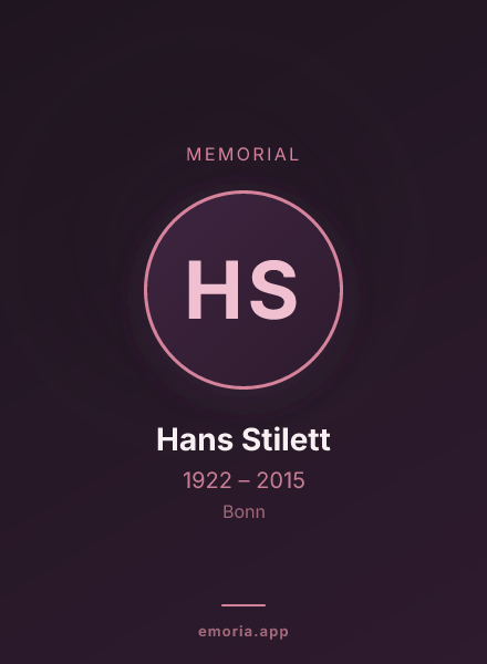 Memorial portrait of Hans Stilett