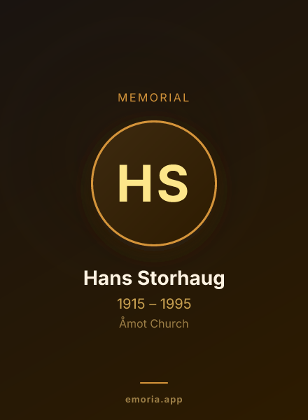 Memorial portrait of Hans Storhaug