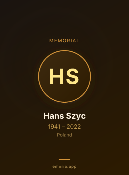 Memorial portrait of Hans Szyc