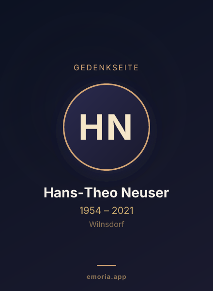 Gedenkportrait von Hans-Theo Neuser