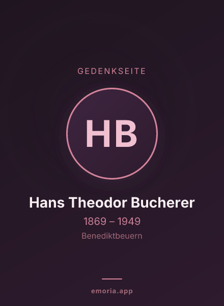 Gedenkportrait von Hans Theodor Bucherer