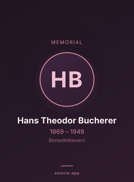 Memorial portrait of Hans Theodor Bucherer