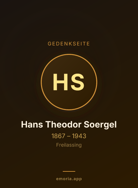 Gedenkportrait von Hans Theodor Soergel