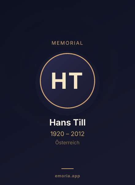 Memorial portrait of Hans Till