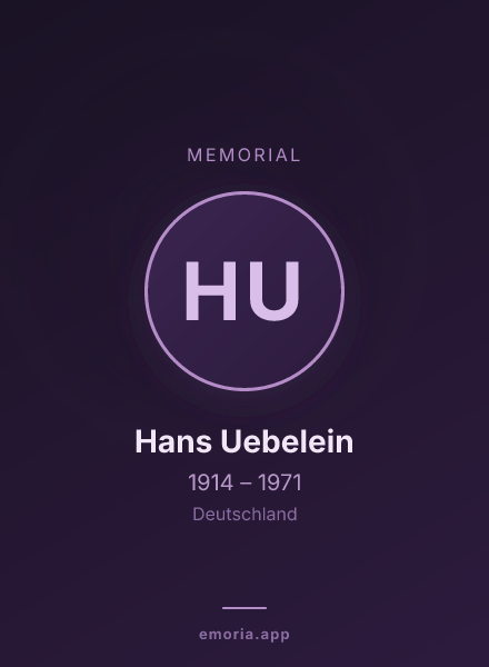 Memorial portrait of Hans Uebelein