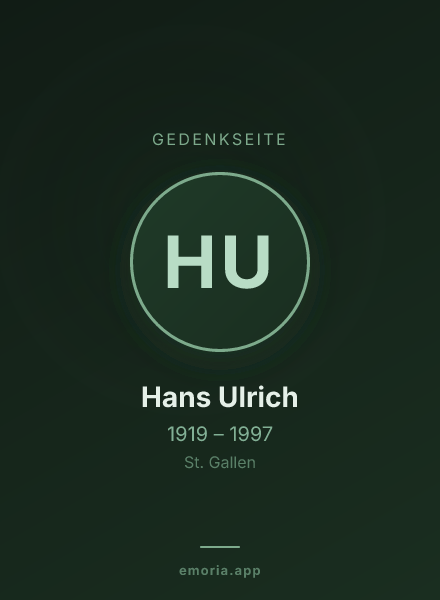 Gedenkportrait von Hans Ulrich