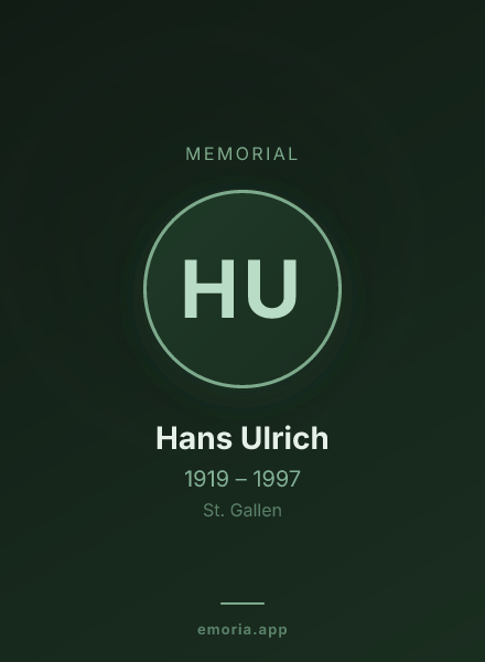 Memorial portrait of Hans Ulrich