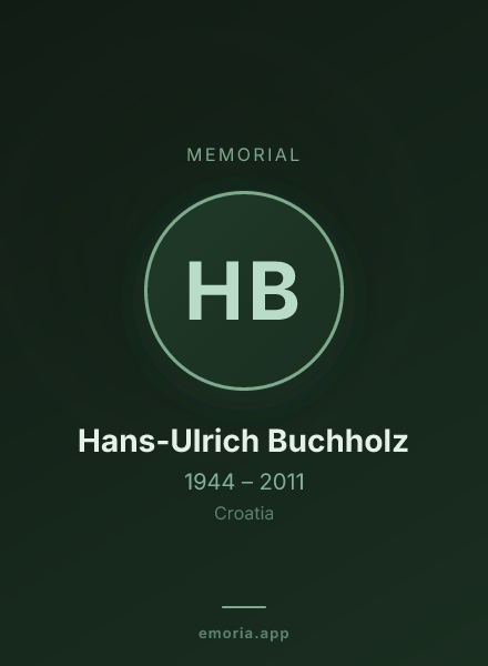 Memorial portrait of Hans-Ulrich Buchholz