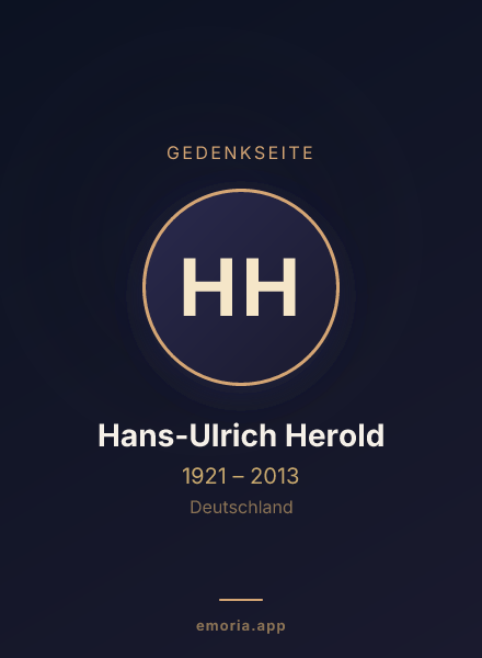 Gedenkportrait von Hans-Ulrich Herold