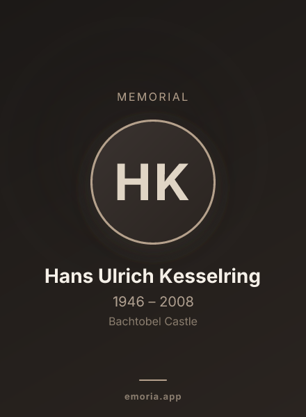Memorial portrait of Hans Ulrich Kesselring
