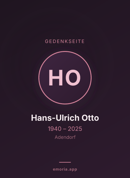 Gedenkportrait von Hans-Ulrich Otto