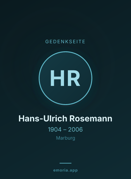 Gedenkportrait von Hans-Ulrich Rosemann