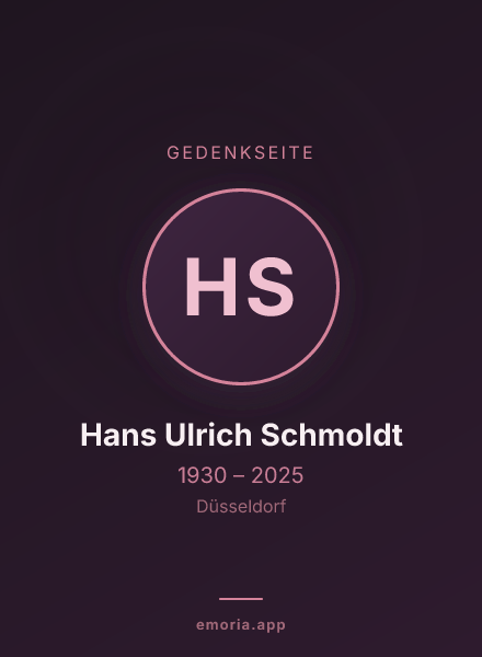 Gedenkportrait von Hans Ulrich Schmoldt