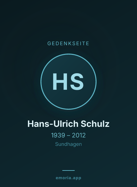 Gedenkportrait von Hans-Ulrich Schulz