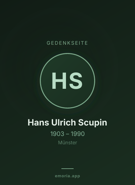 Gedenkportrait von Hans Ulrich Scupin