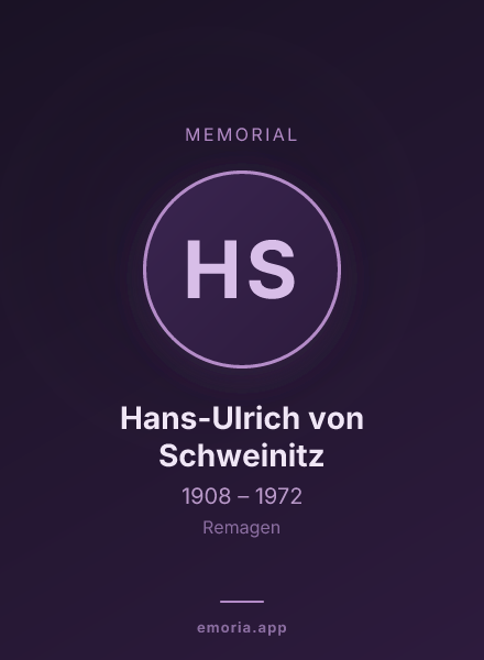 Memorial portrait of Hans-Ulrich von Schweinitz