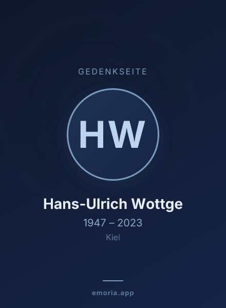 Gedenkportrait von Hans-Ulrich Wottge