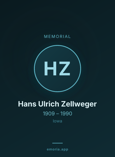 Memorial portrait of Hans Ulrich Zellweger
