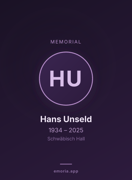 Memorial portrait of Hans Unseld