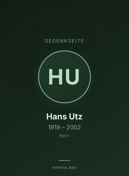 Gedenkportrait von Hans Utz