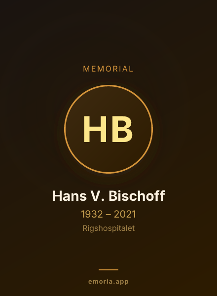 Memorial portrait of Hans V. Bischoff