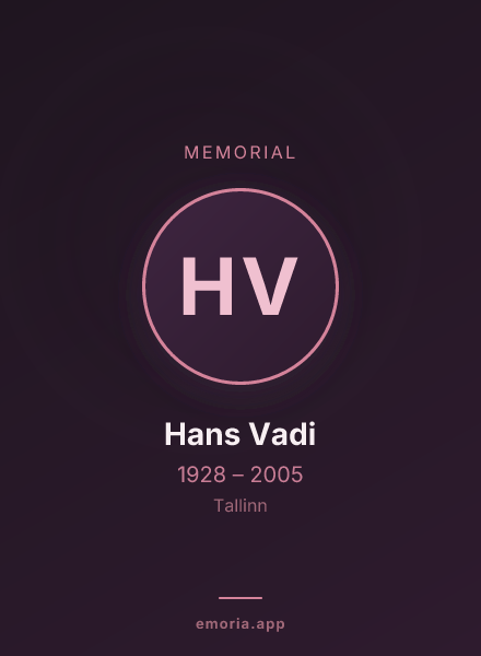 Memorial portrait of Hans Vadi