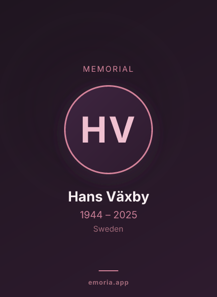 Memorial portrait of Hans Växby