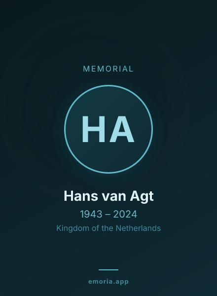 Memorial portrait of Hans van Agt