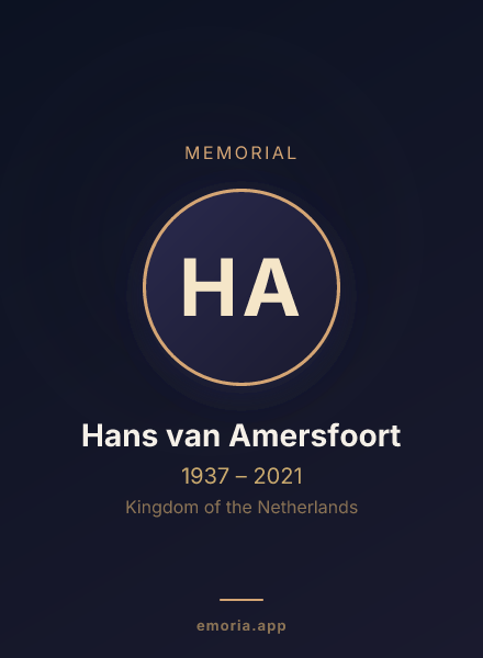 Memorial portrait of Hans van Amersfoort