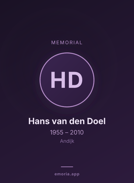 Memorial portrait of Hans van den Doel