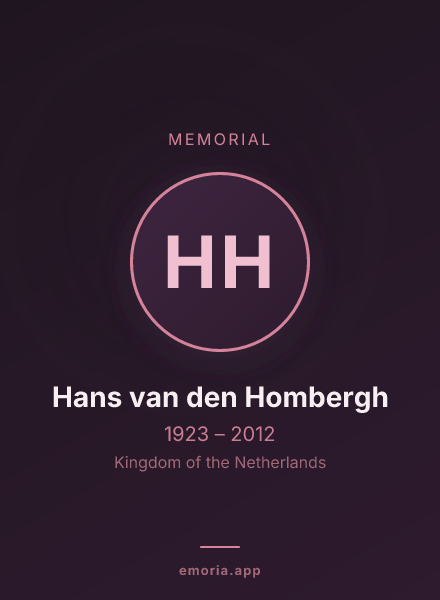 Memorial portrait of Hans van den Hombergh