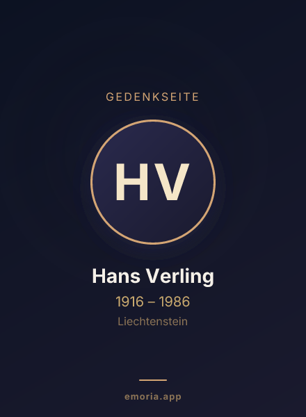 Gedenkportrait von Hans Verling