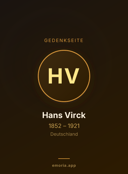 Gedenkportrait von Hans Virck