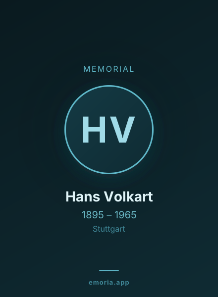 Memorial portrait of Hans Volkart