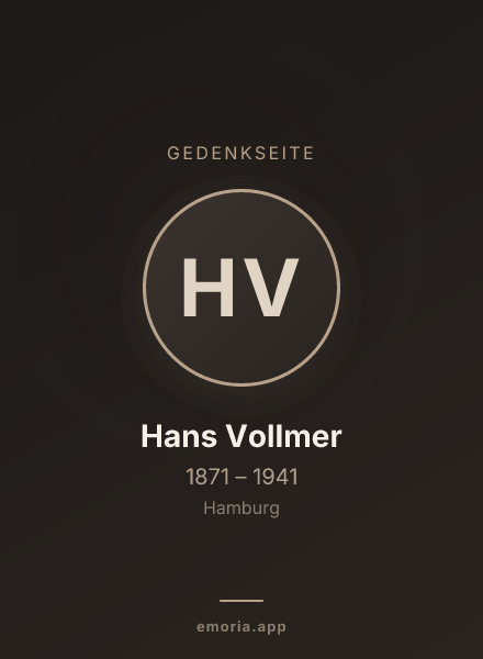 Gedenkportrait von Hans Vollmer