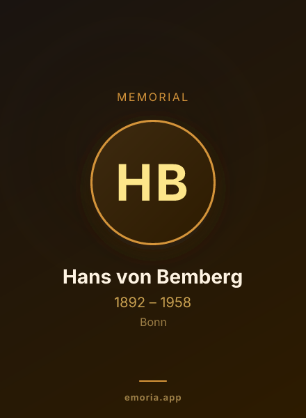 Memorial portrait of Hans von Bemberg