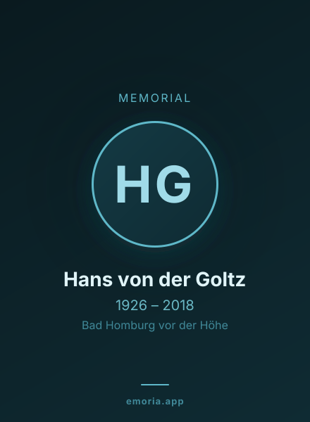 Memorial portrait of Hans von der Goltz