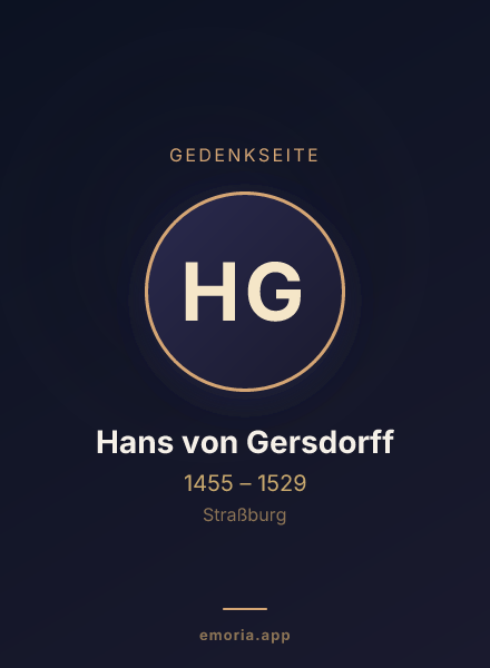 Gedenkportrait von Hans von Gersdorff