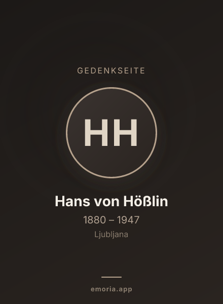 Gedenkportrait von Hans von Hößlin