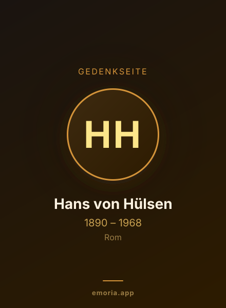 Gedenkportrait von Hans von Hülsen
