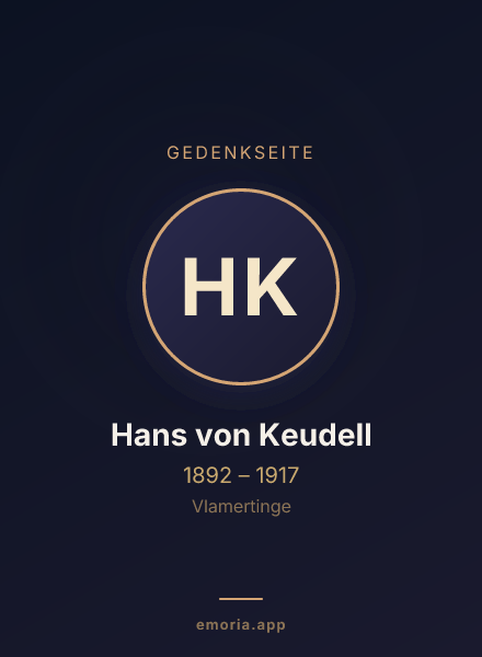 Gedenkportrait von Hans von Keudell
