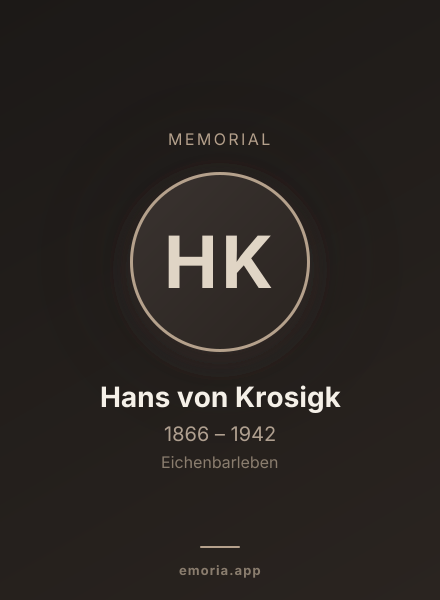 Memorial portrait of Hans von Krosigk