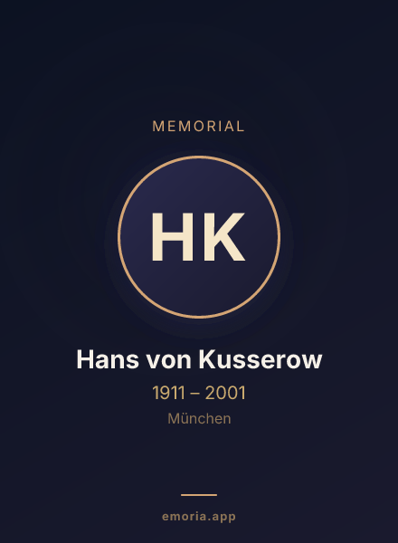 Memorial portrait of Hans von Kusserow