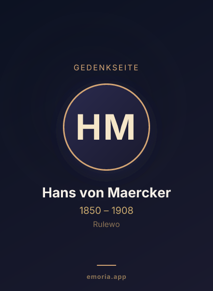 Gedenkportrait von Hans von Maercker