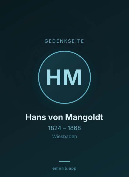 Gedenkportrait von Hans von Mangoldt