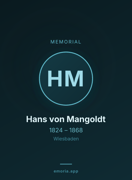 Memorial portrait of Hans von Mangoldt