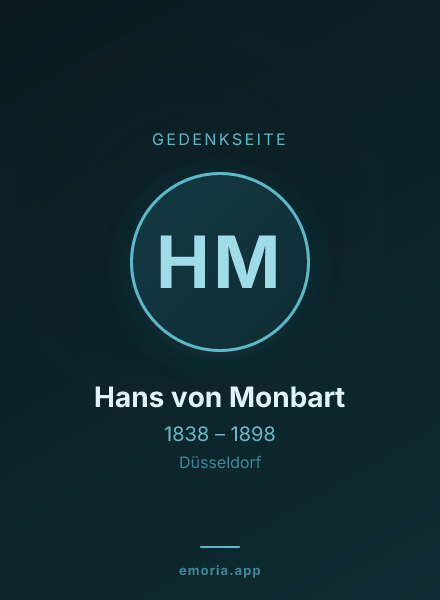 Gedenkportrait von Hans von Monbart