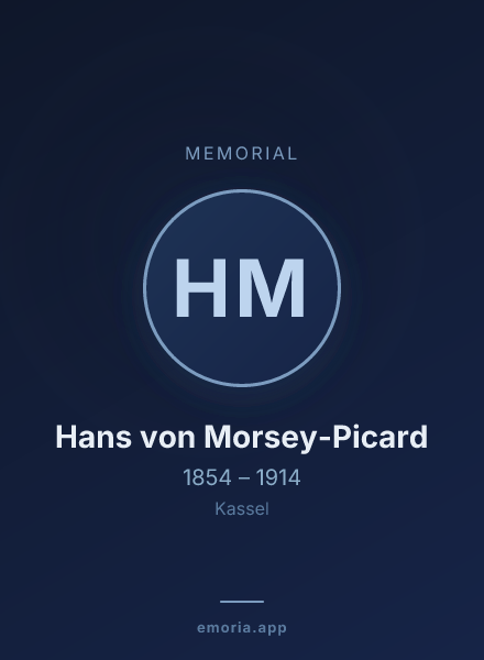 Memorial portrait of Hans von Morsey-Picard