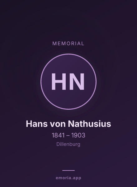 Memorial portrait of Hans von Nathusius